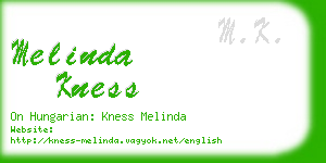 melinda kness business card